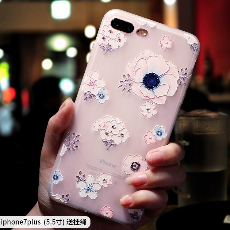 Kuori iPhone 7 Plus Laukut Tide-brändi Jauhe, Kotelo iPhone 7 Plus Silikoni Pesty Suede Murtumaton