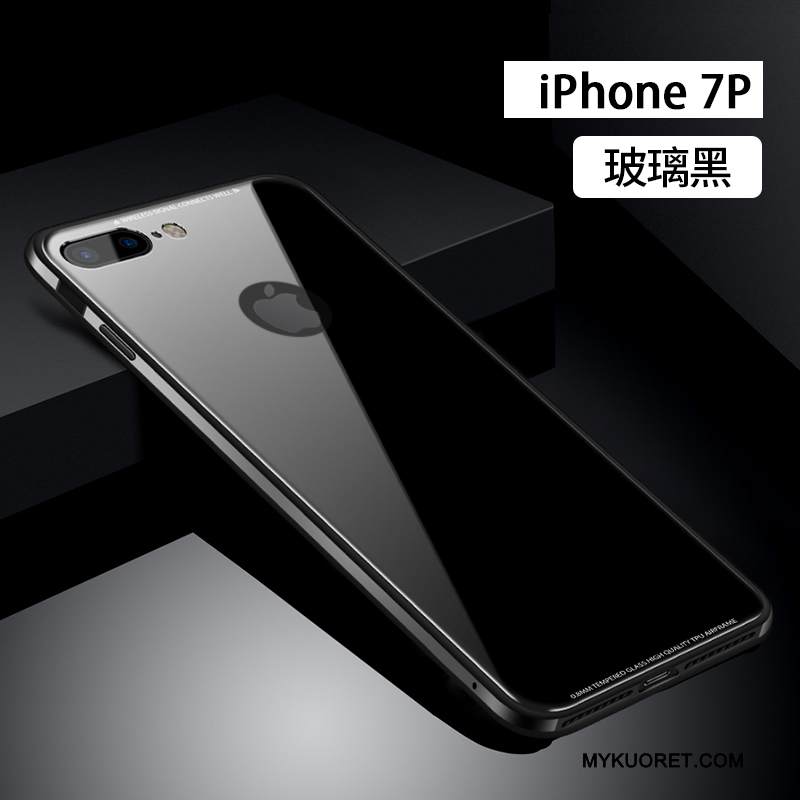 Kuori iPhone 7 Plus Laukut Trendi Murtumaton, Kotelo iPhone 7 Plus Metalli Puhelimen Kuoret Lasi