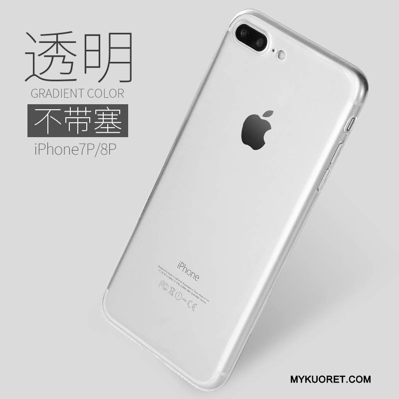 Kuori iPhone 7 Plus Luova Keltainen Läpinäkyvä, Kotelo iPhone 7 Plus Pehmeä Neste Kaltevuus Vihreä