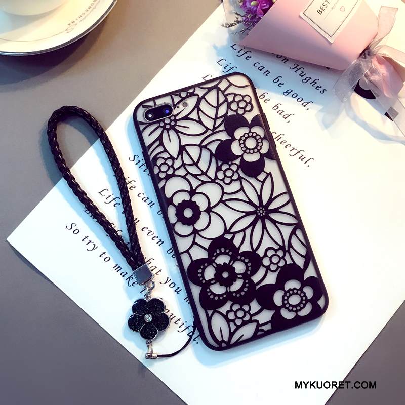 Kuori iPhone 7 Plus Luova Murtumaton Ripustettavat Koristeet, Kotelo iPhone 7 Plus Suojaus Valkoinen Puhelimen Kuoret