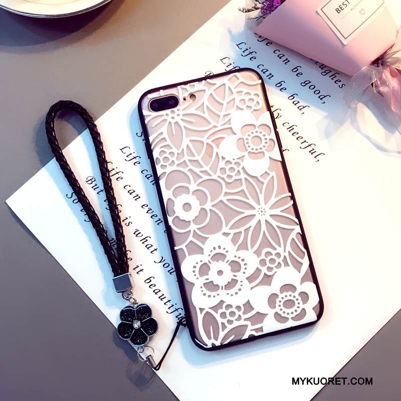 Kuori iPhone 7 Plus Luova Murtumaton Ripustettavat Koristeet, Kotelo iPhone 7 Plus Suojaus Valkoinen Puhelimen Kuoret