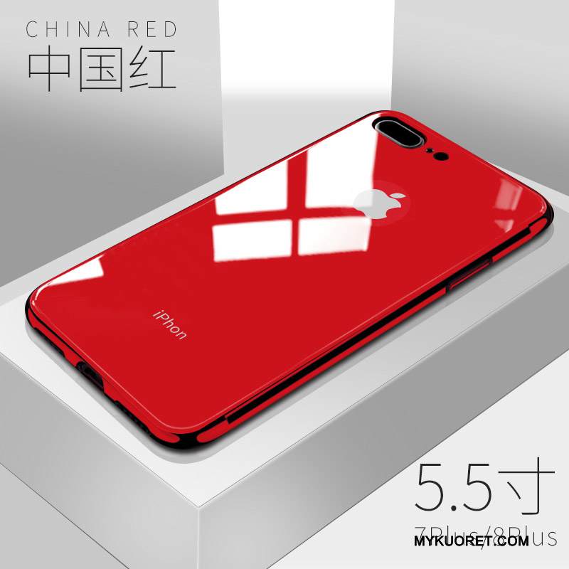 Kuori iPhone 7 Plus Monivärinen Puhelimen Kuoret Murtumaton, Kotelo iPhone 7 Plus Laukut Lasi Trendi