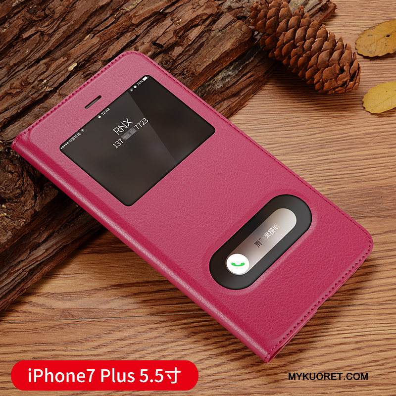 Kuori iPhone 7 Plus Nahka Puhelimen Kuoret Kulta, Kotelo iPhone 7 Plus Kuoret