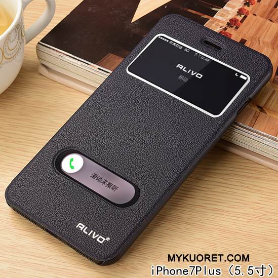 Kuori iPhone 7 Plus Nahka Puhelimen Kuoret Kulta, Kotelo iPhone 7 Plus Kuoret Valkoinen