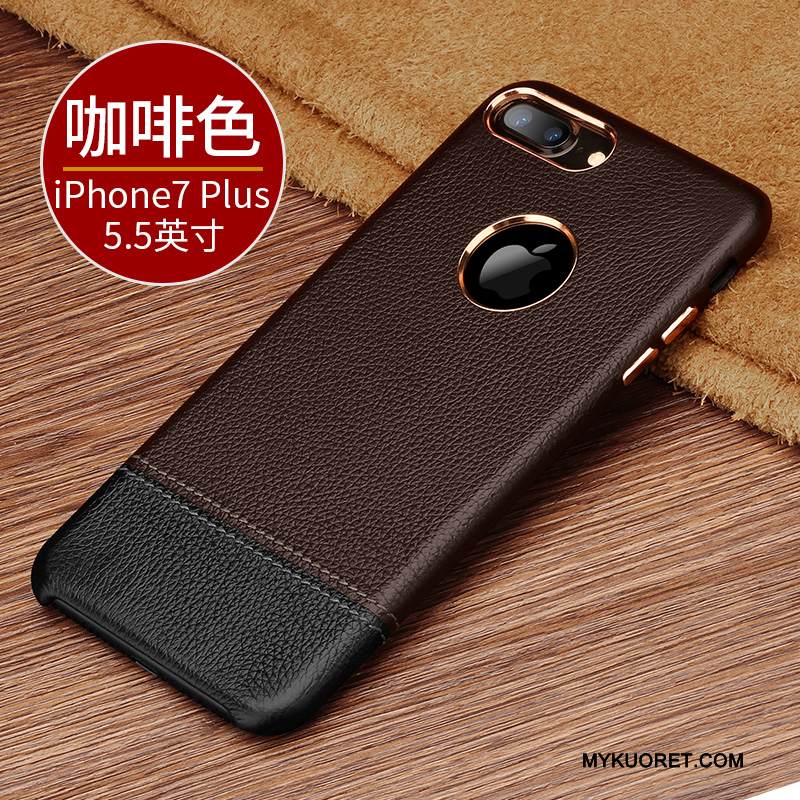 Kuori iPhone 7 Plus Nahka Puhelimen Kuoret Liiketoiminta, Kotelo iPhone 7 Plus Suojaus Liitos Uusi