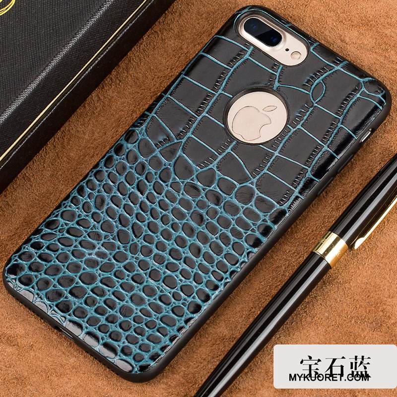 Kuori iPhone 7 Plus Nahka Tyylikäs Murtumaton, Kotelo iPhone 7 Plus Suojaus Trendi Puhelimen Kuoret