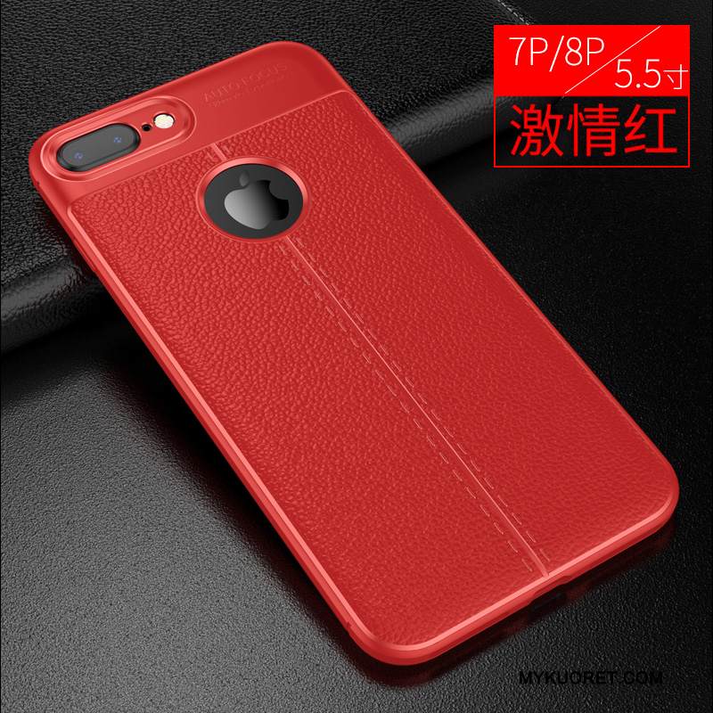 Kuori iPhone 7 Plus Pehmeä Neste Kukkakuvio Sininen, Kotelo iPhone 7 Plus Nahka Murtumaton Puhelimen Kuoret