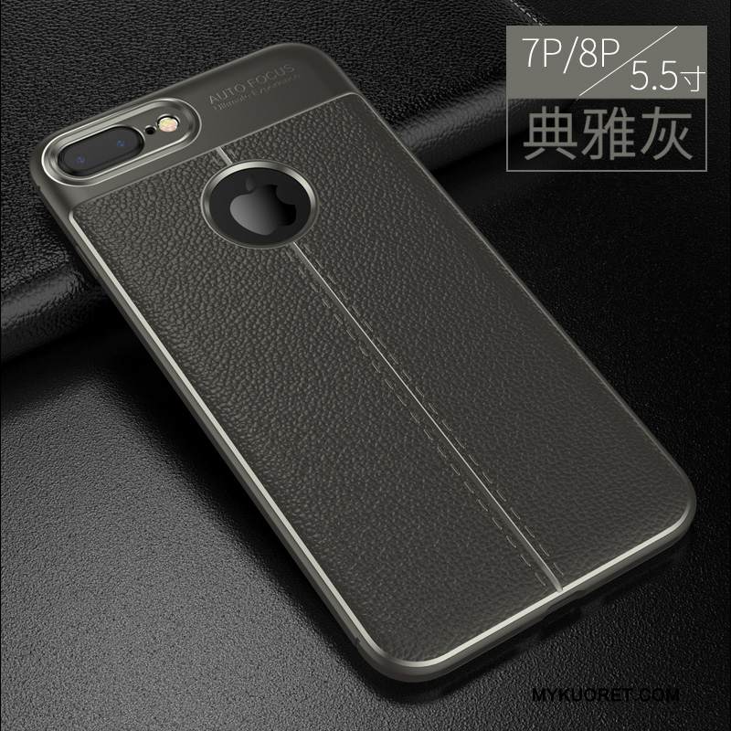 Kuori iPhone 7 Plus Pehmeä Neste Kukkakuvio Sininen, Kotelo iPhone 7 Plus Nahka Murtumaton Puhelimen Kuoret