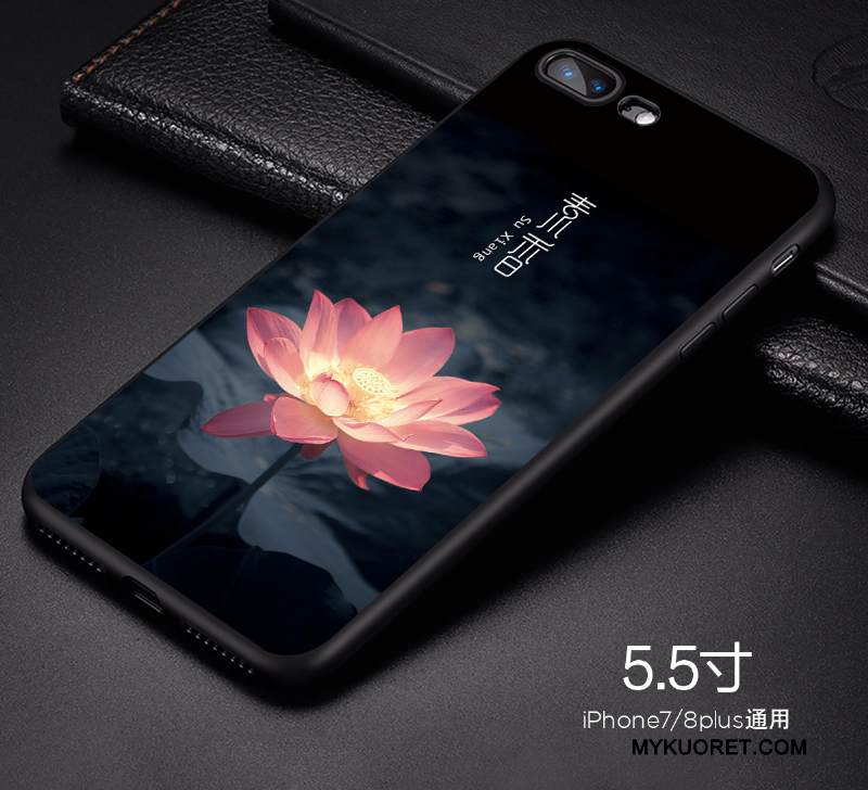 Kuori iPhone 7 Plus Pehmeä Neste Persoonallisuus Valkoinen, Kotelo iPhone 7 Plus Luova Trendi Pesty Suede