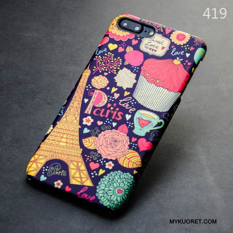 Kuori iPhone 7 Plus Punainen Murtumaton, Kotelo iPhone 7 Plus Puhelimen Kuoret Pesty Suede