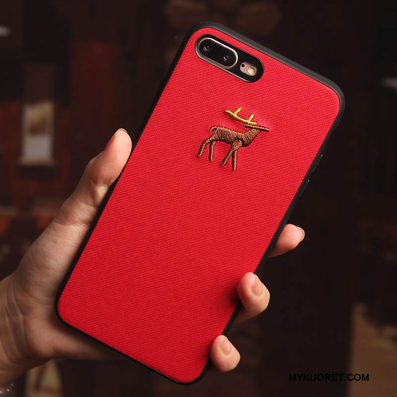 Kuori iPhone 7 Plus Silikoni Murtumaton Liukastella, Kotelo iPhone 7 Plus Suojaus Puhelimen Kuoret Kirjonta