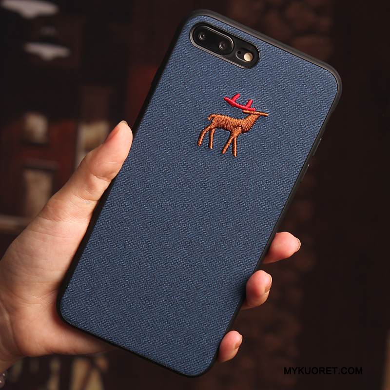 Kuori iPhone 7 Plus Silikoni Murtumaton Liukastella, Kotelo iPhone 7 Plus Suojaus Puhelimen Kuoret Kirjonta