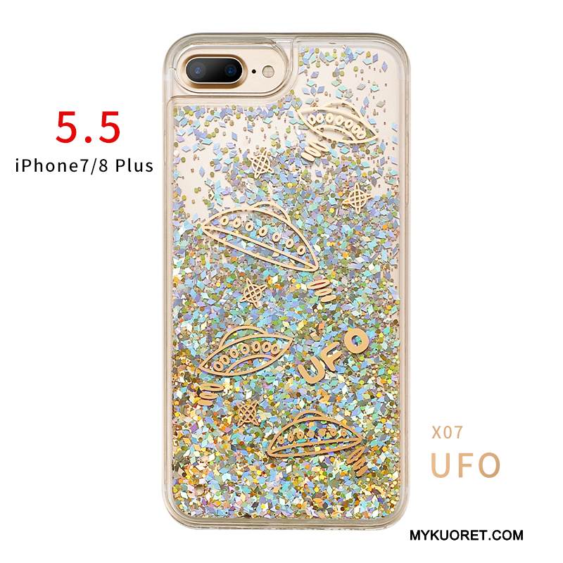 Kuori iPhone 7 Plus Silikoni Puhelimen Kuoret Juoksuhiekka, Kotelo iPhone 7 Plus Suojaus Uusi Sininen