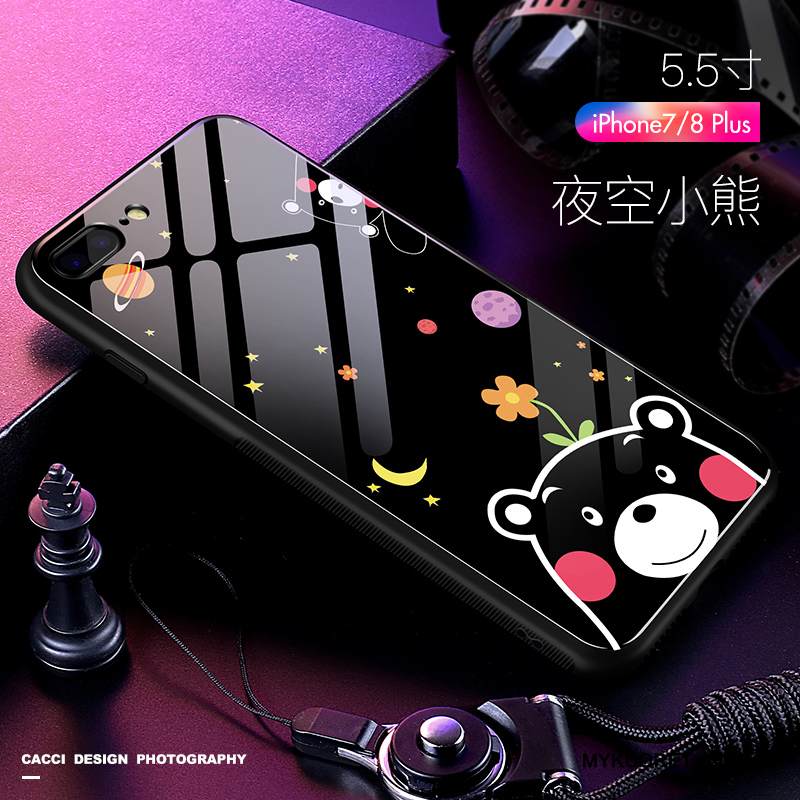 Kuori iPhone 7 Plus Silikoni Puhelimen Kuoret Murtumaton, Kotelo iPhone 7 Plus Laukut Musta Ihana