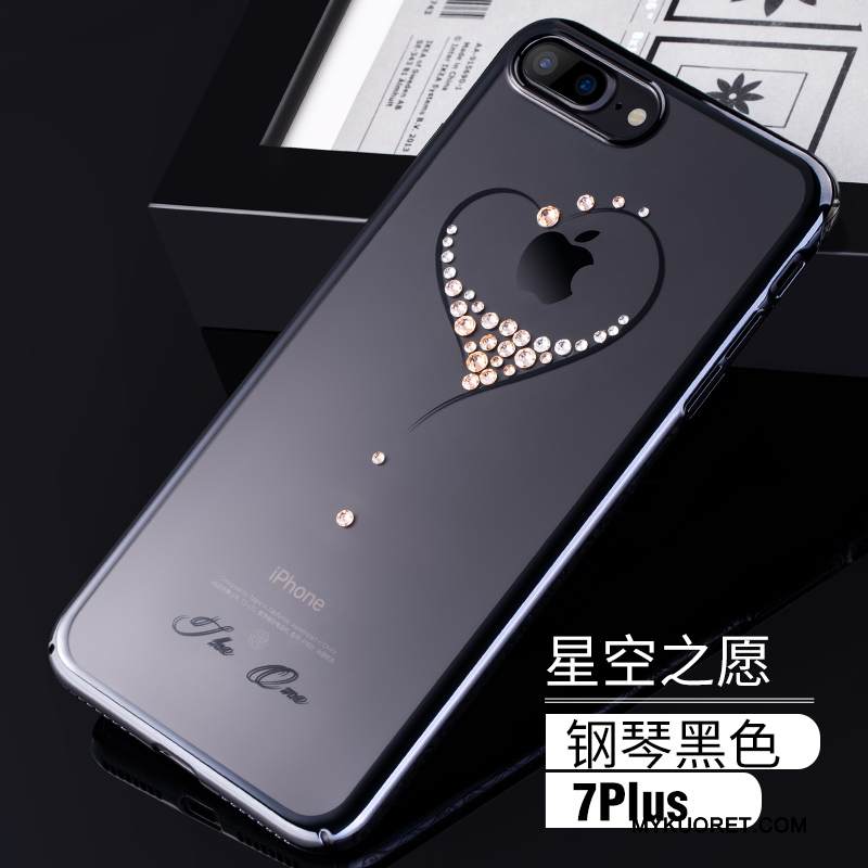 Kuori iPhone 7 Plus Strassi Jauhe Murtumaton, Kotelo iPhone 7 Plus Laukut Kulta Kova