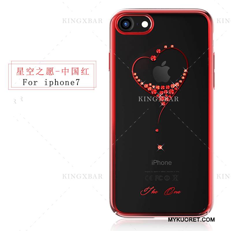 Kuori iPhone 7 Plus Strassi Kulta Jauhe, Kotelo iPhone 7 Plus Suojaus Murtumaton Puhelimen Kuoret