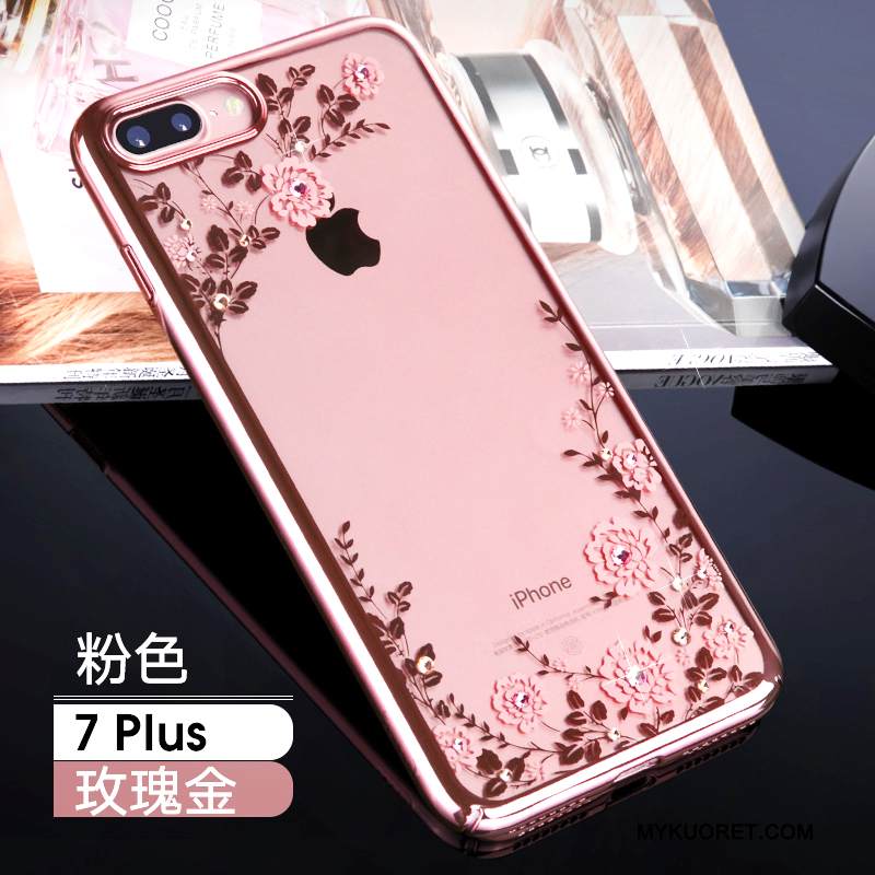 Kuori iPhone 7 Plus Strassi Kulta Puhelimen Kuoret, Kotelo iPhone 7 Plus Laukut Tide-brändi Jauhe