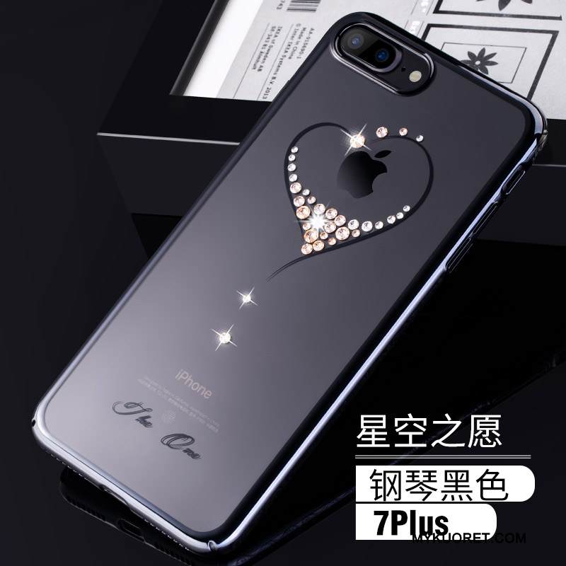 Kuori iPhone 7 Plus Strassi Tyylikäs Trendi, Kotelo iPhone 7 Plus Ylellisyys Puhelimen Kuoret Kulta