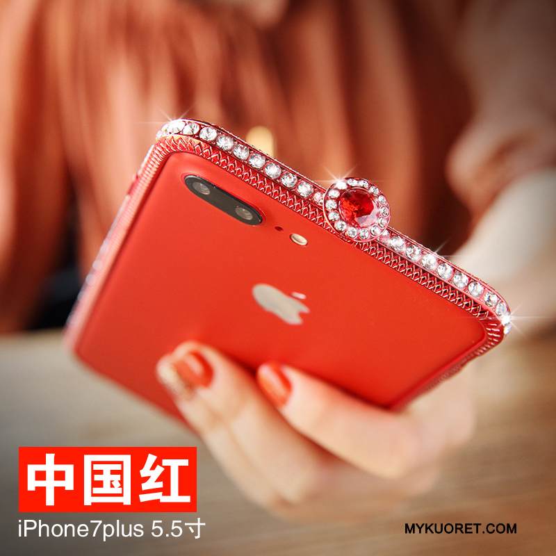 Kuori iPhone 7 Plus Strassi Uusi Puhelimen Kuoret, Kotelo iPhone 7 Plus Rhinestone Inlay Murtumaton Hopea