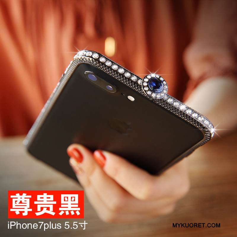 Kuori iPhone 7 Plus Strassi Uusi Puhelimen Kuoret, Kotelo iPhone 7 Plus Rhinestone Inlay Murtumaton Hopea