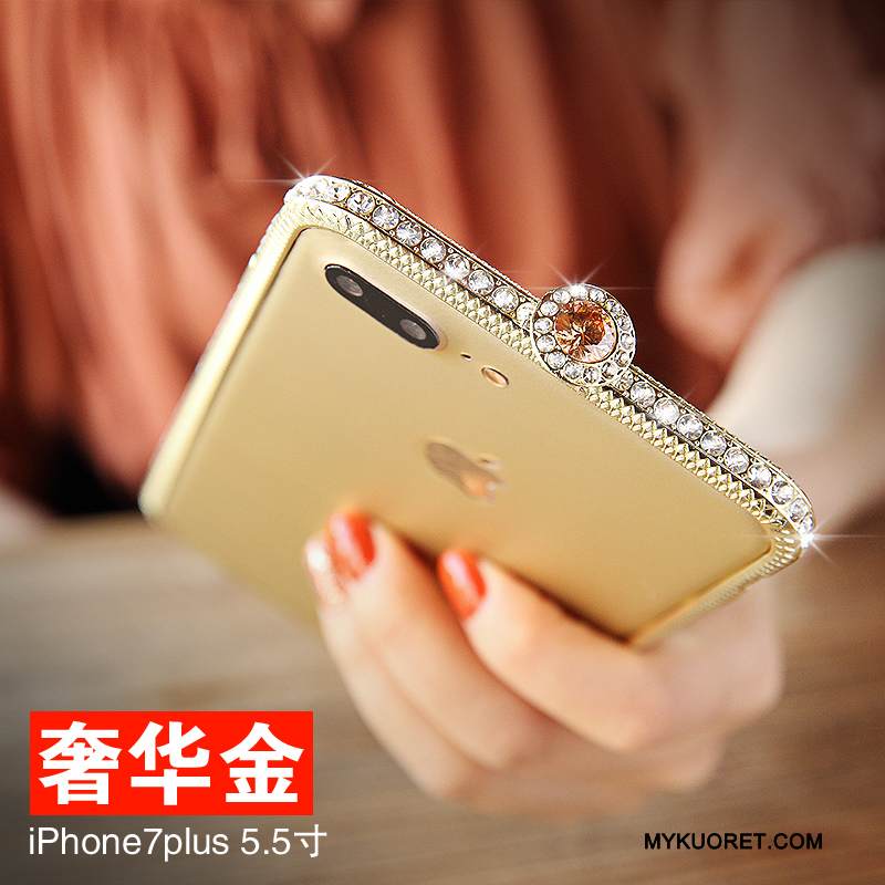 Kuori iPhone 7 Plus Strassi Uusi Puhelimen Kuoret, Kotelo iPhone 7 Plus Rhinestone Inlay Murtumaton Hopea