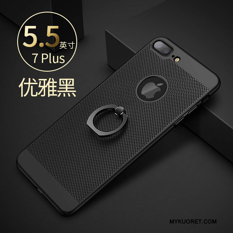 Kuori iPhone 7 Plus Suojaus Pesty Suede Puhelimen Kuoret, Kotelo iPhone 7 Plus Musta Ohut