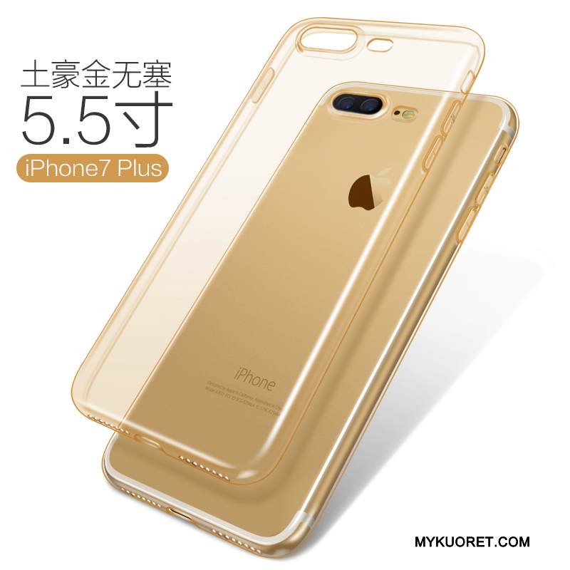 Kuori iPhone 7 Plus Suojaus Puhelimen Kuoret Valkoinen, Kotelo iPhone 7 Plus Pehmeä Neste Murtumaton Läpinäkyvä