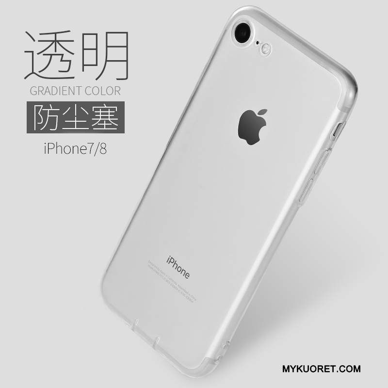 Kuori iPhone 7 Silikoni Läpinäkyvä Kaltevuus, Kotelo iPhone 7 Luova Puhelimen Kuoret