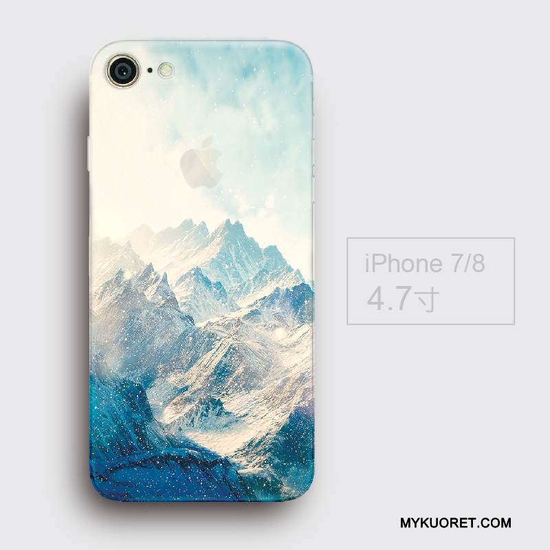 Kuori iPhone 7 Silikoni Murtumaton Puhelimen Kuoret, Kotelo iPhone 7 Pehmeä Neste Persoonallisuus Kiinalainen Tyyli