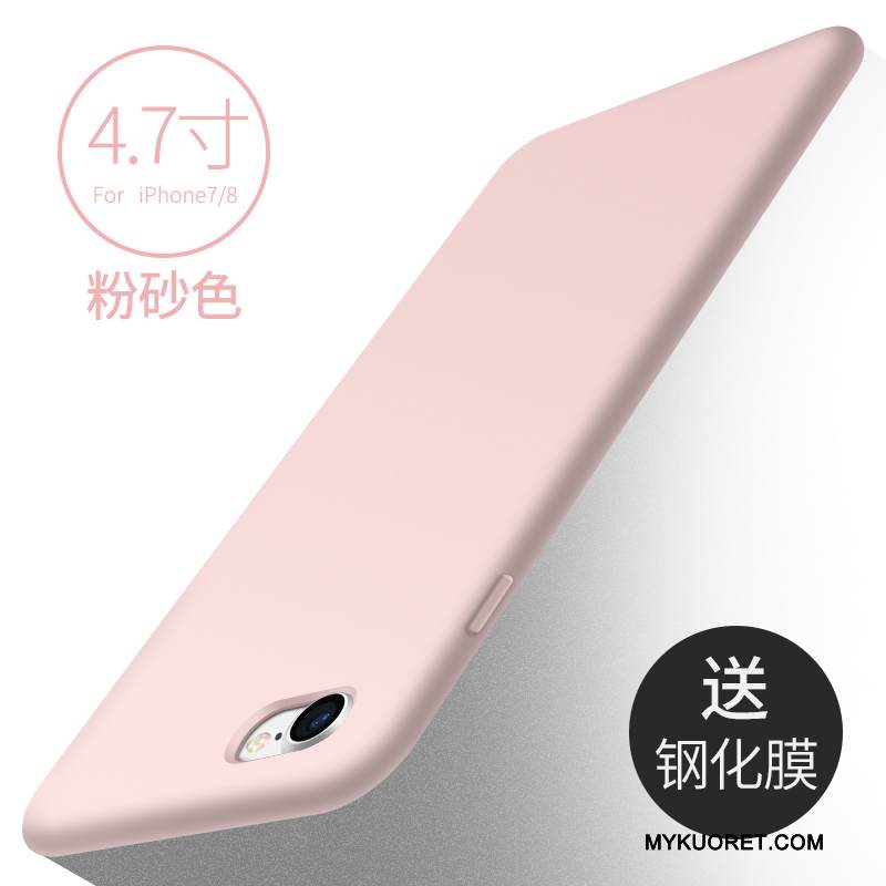 Kuori iPhone 7 Silikoni Puhelimen Kuoret Trendi, Kotelo iPhone 7 Pehmeä Neste Uusi Punainen