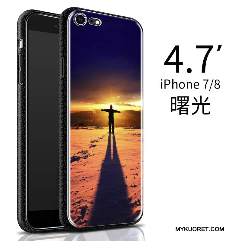 Kuori iPhone 7 Silikoni Trendi Puhelimen Kuoret, Kotelo iPhone 7 Pehmeä Neste Keltainen Murtumaton