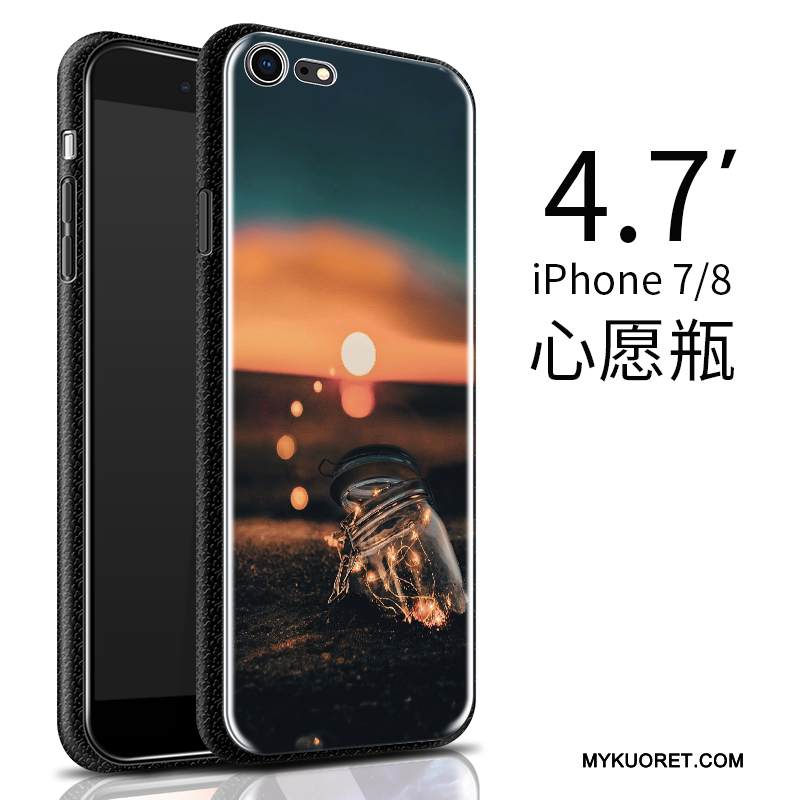 Kuori iPhone 7 Silikoni Trendi Puhelimen Kuoret, Kotelo iPhone 7 Pehmeä Neste Keltainen Murtumaton