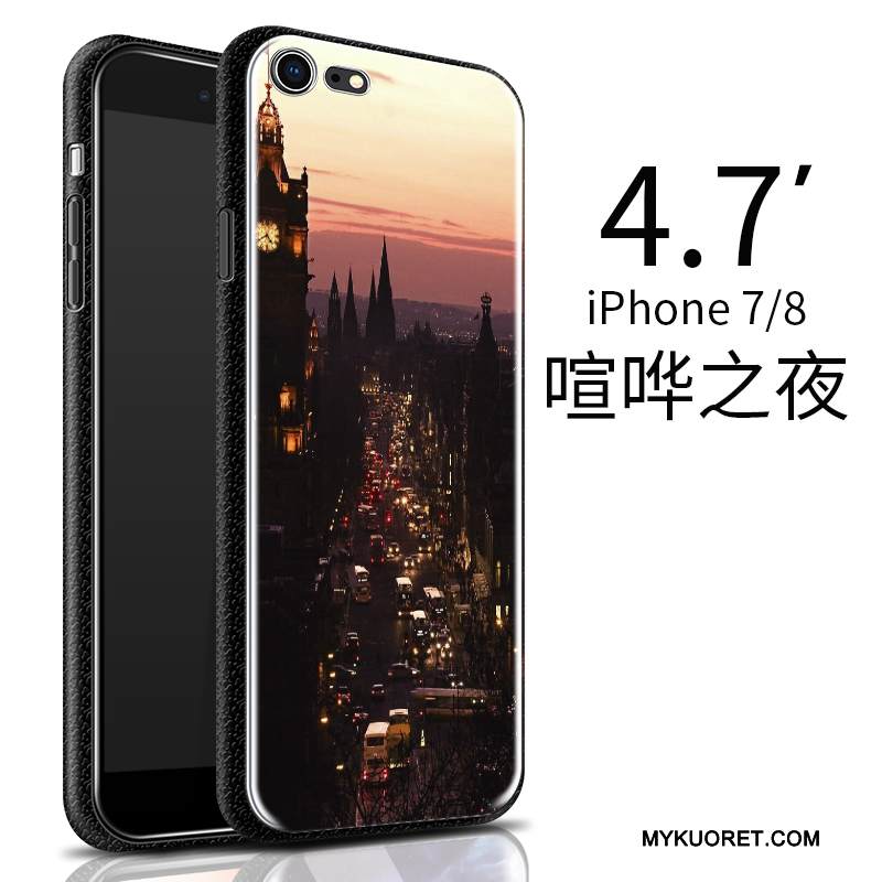 Kuori iPhone 7 Silikoni Trendi Puhelimen Kuoret, Kotelo iPhone 7 Pehmeä Neste Keltainen Murtumaton