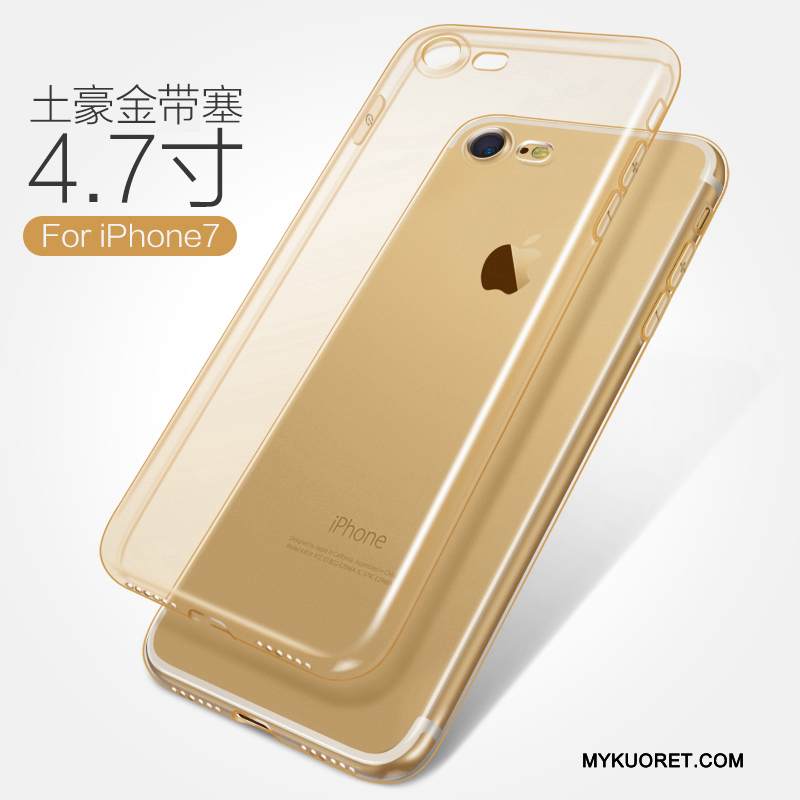 Kuori iPhone 7 Suojaus Murtumaton Läpinäkyvä, Kotelo iPhone 7 Pehmeä Neste Valkoinen Puhelimen Kuoret