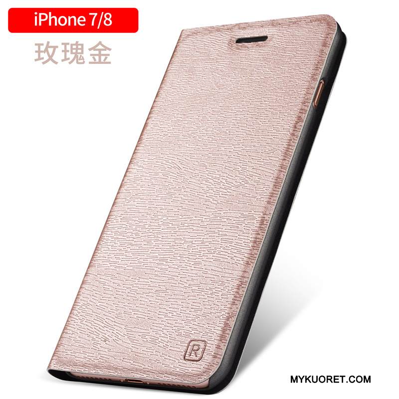 Kuori iPhone 7 Suojaus Puhelimen Kuoret Trendi, Kotelo iPhone 7 Nahka Uusi Kulta