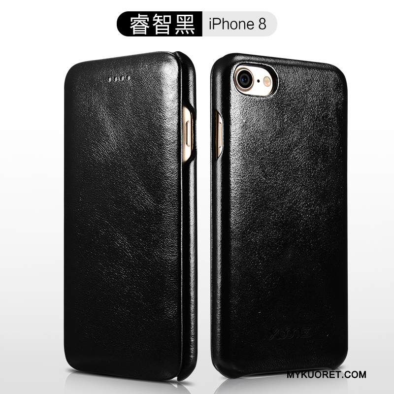 Kuori iPhone 8 Kuoret Puhelimen Kuoret Murtumaton, Kotelo iPhone 8 Nahka Liiketoiminta
