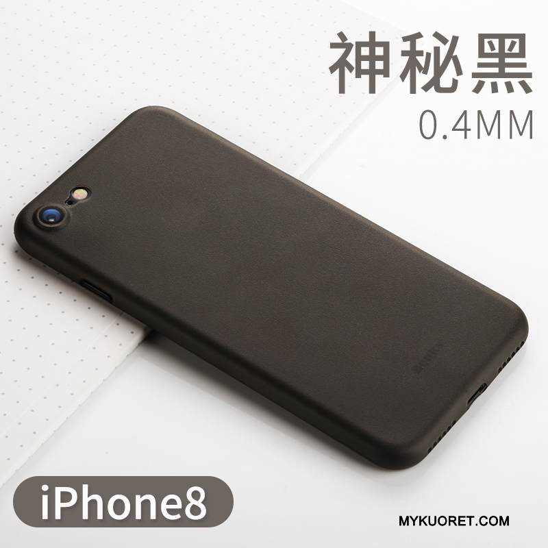 Kuori iPhone 8 Laukut Hoikka Trendi, Kotelo iPhone 8 Musta Pesty Suede