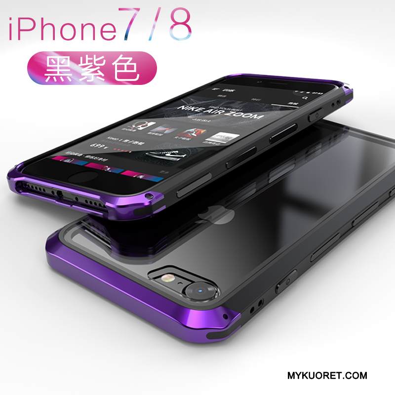 Kuori iPhone 8 Laukut Lasi Puhelimen Kuoret, Kotelo iPhone 8 Luova Hopea Tide-brändi