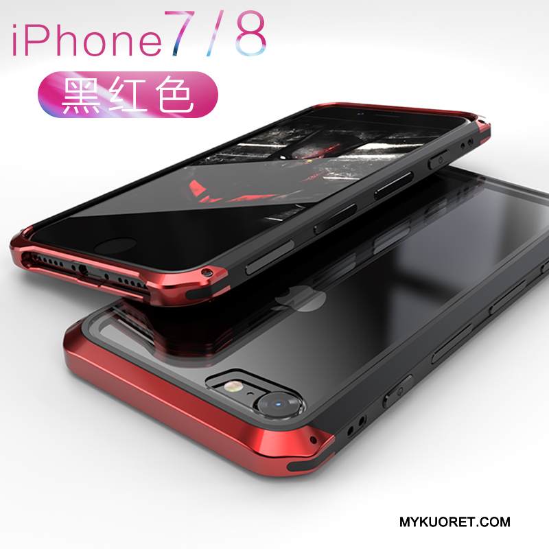 Kuori iPhone 8 Laukut Lasi Puhelimen Kuoret, Kotelo iPhone 8 Luova Hopea Tide-brändi