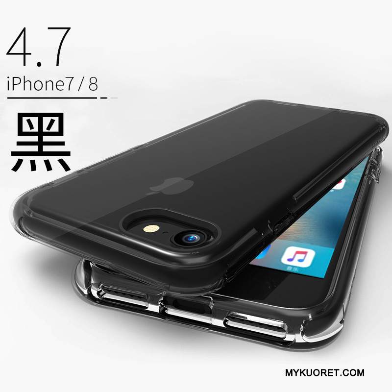 Kuori iPhone 8 Laukut Läpinäkyvä Puhelimen Kuoret, Kotelo iPhone 8 Pehmeä Neste Vihreä Murtumaton