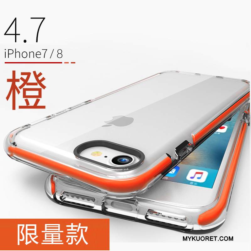 Kuori iPhone 8 Laukut Läpinäkyvä Puhelimen Kuoret, Kotelo iPhone 8 Pehmeä Neste Vihreä Murtumaton