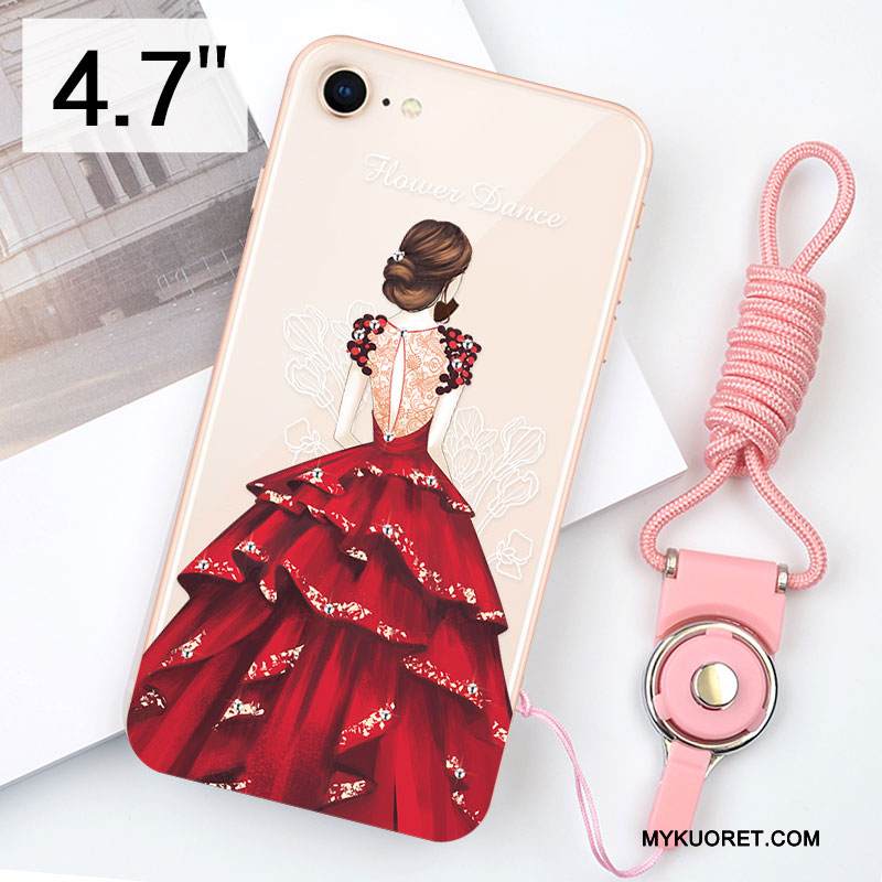 Kuori iPhone 8 Laukut Läpinäkyvä Puhelimen Kuoret, Kotelo iPhone 8 Silikoni Vaalean Jauhe