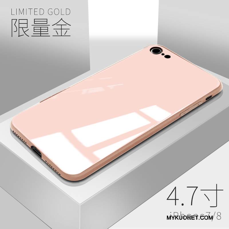 Kuori iPhone 8 Laukut Murtumaton Punainen, Kotelo iPhone 8 Pehmeä Neste Net Red Lasi