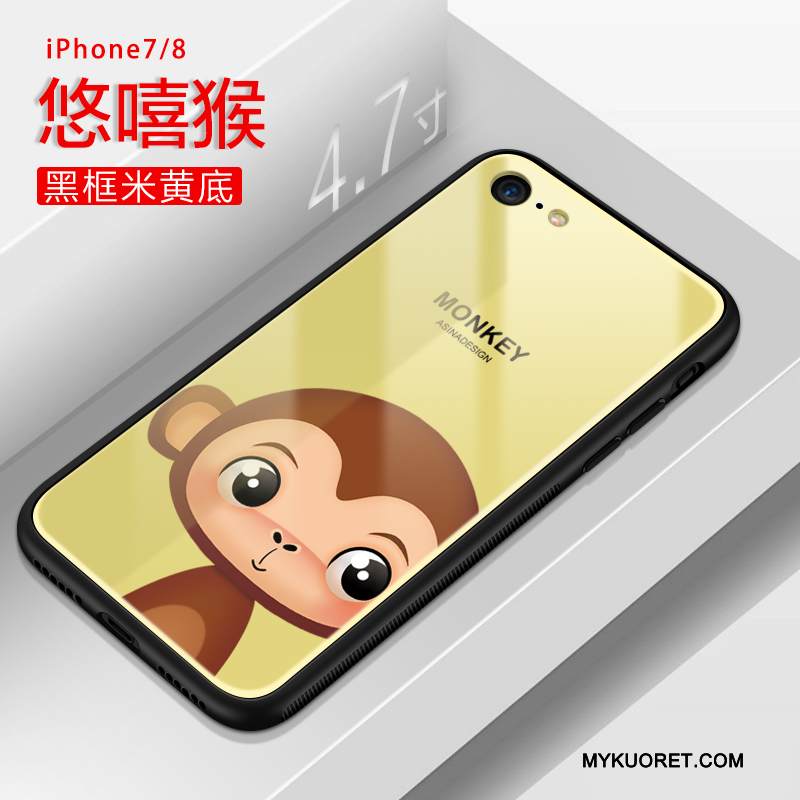 Kuori iPhone 8 Laukut Murtumaton Rikkaus, Kotelo iPhone 8 Silikoni Kissa Lasi