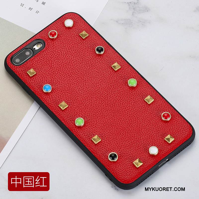 Kuori iPhone 8 Laukut Puhelimen Kuoret Tide-brändi, Kotelo iPhone 8 Strassi Niitti Khaki