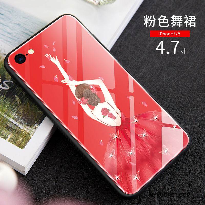 Kuori iPhone 8 Laukut Punainen Murtumaton, Kotelo iPhone 8 Puhelimen Kuoret Kova