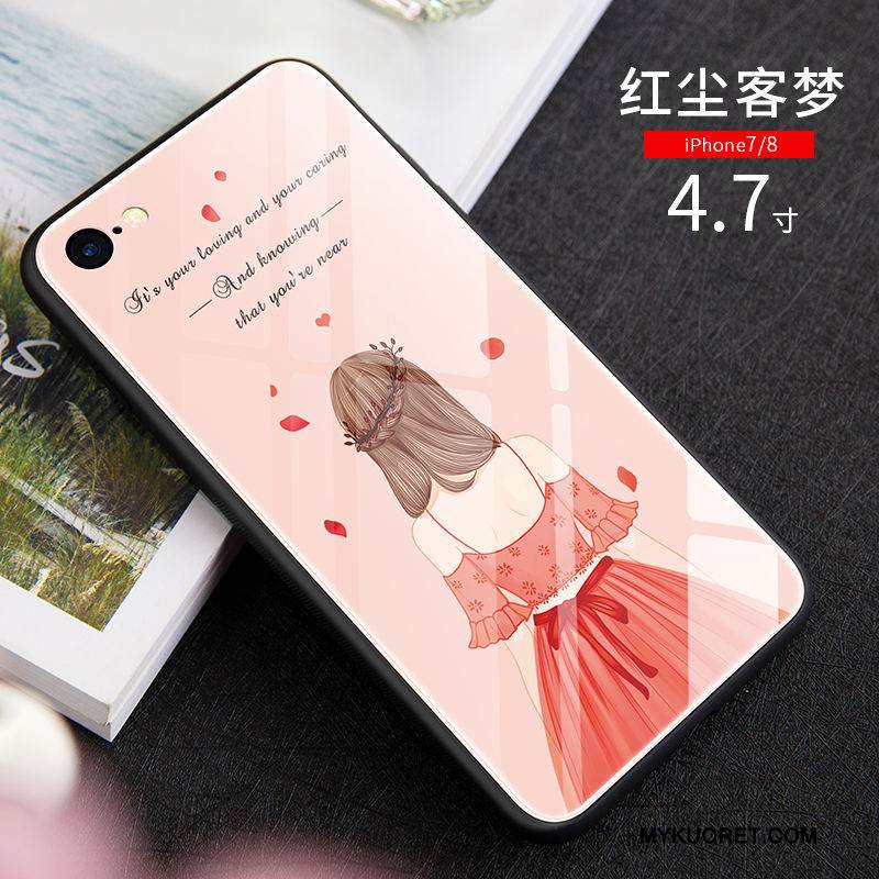 Kuori iPhone 8 Laukut Punainen Murtumaton, Kotelo iPhone 8 Puhelimen Kuoret Kova