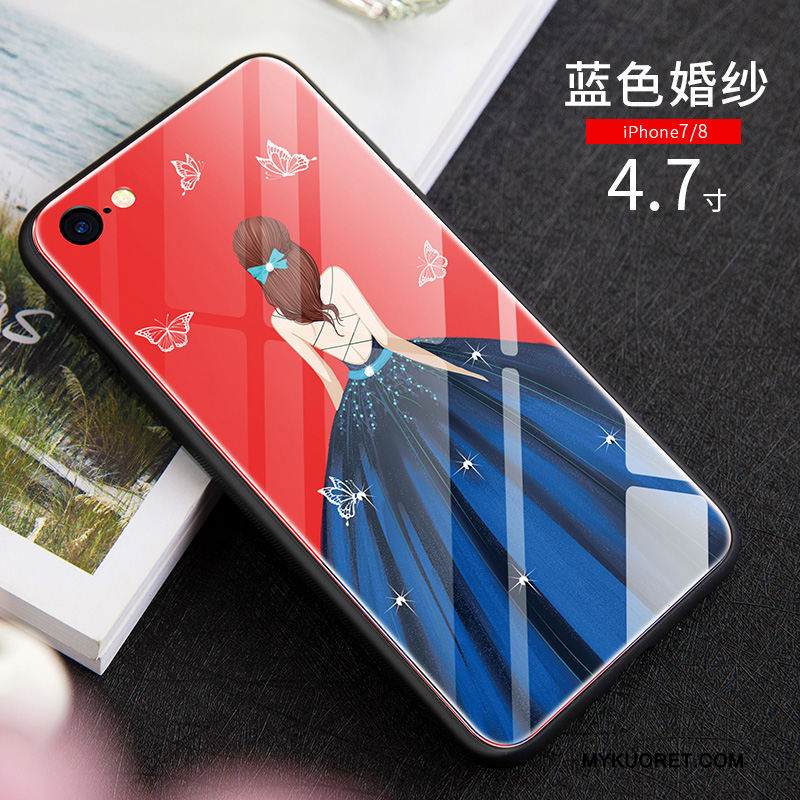 Kuori iPhone 8 Laukut Punainen Murtumaton, Kotelo iPhone 8 Puhelimen Kuoret Kova