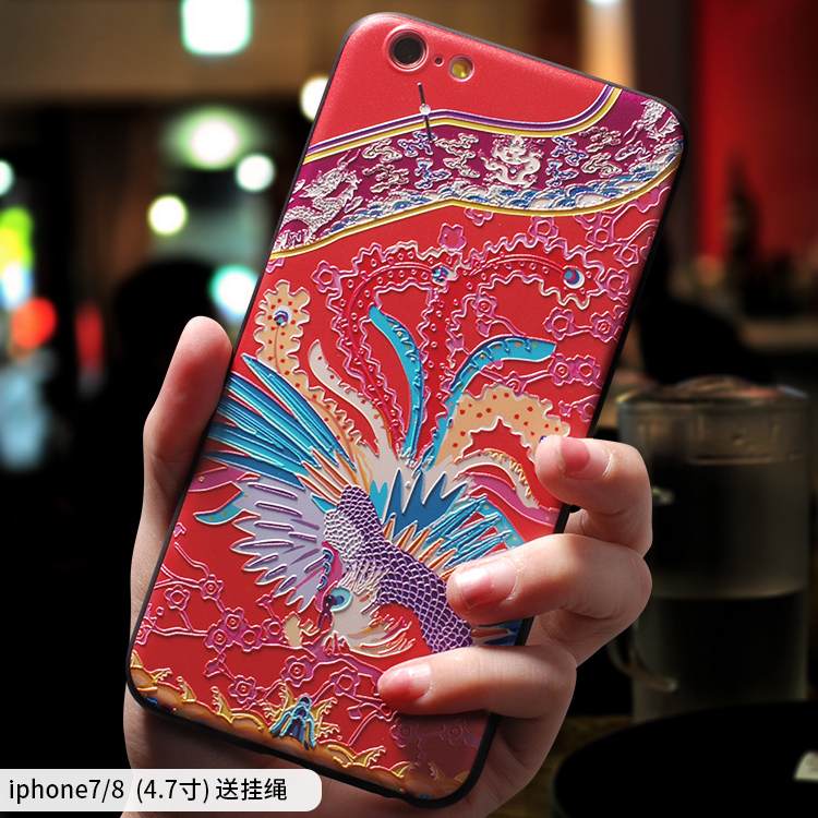 Kuori iPhone 8 Laukut Ripustettavat Koristeet Puhelimen Kuoret, Kotelo iPhone 8 Silikoni Rakastunut Keltainen