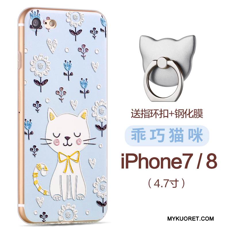 Kuori iPhone 8 Luova Murtumaton Puhelimen Kuoret, Kotelo iPhone 8 Silikoni Violetti